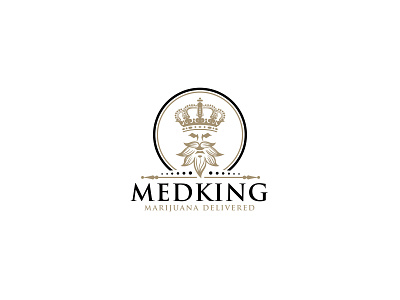 medking art classic crown graphic design hemp hemp oil illustrator king logo medical royal vector vintage
