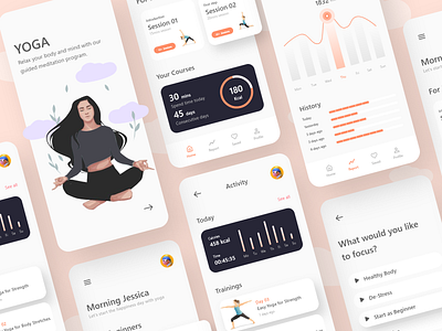 yoga app adobe xd android app app design design dribbble icon ios minimal mobile ui uidesigner uiux ux uxdesign