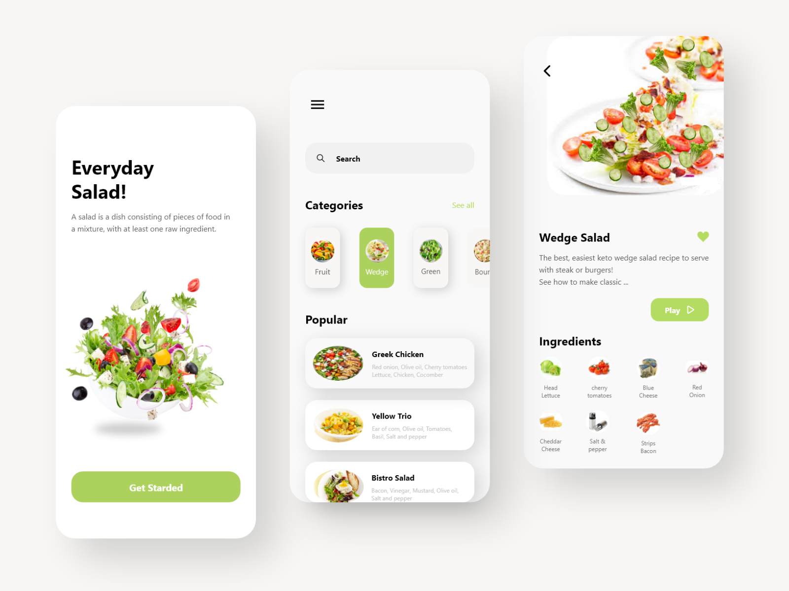 Salad App by Maryam on Dribbble