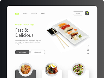 Learn to cook WEB DSIGN design minimal ui uidesign uidesigner uiux ux uxdesign uxdesigner web web design website website design