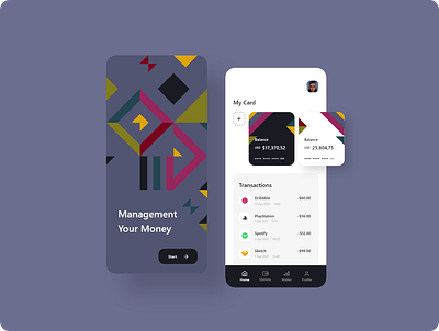 Management Money adobe xd android app app design branding figma flat icon illustration logo minimal ui uidesign ux uxdesign vector
