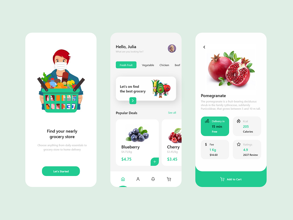 Grocery Store App by Maryam on Dribbble