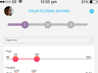 dating app  progress screen