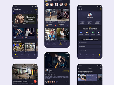 fitness app design ui ux