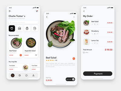 order food ui app design ui ux
