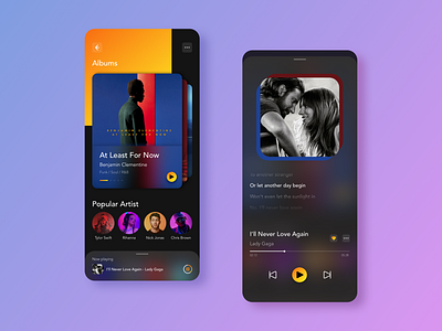 Music app interface app design illustration music music app music player ui ux