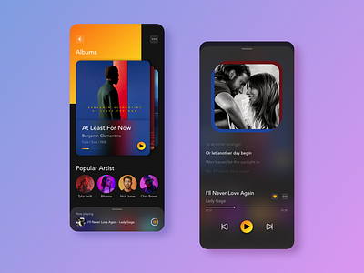 Music app interface