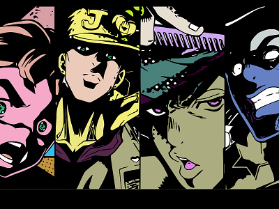 Jojo's Bizzare Adventures anime illustraion illustrator jojo vector