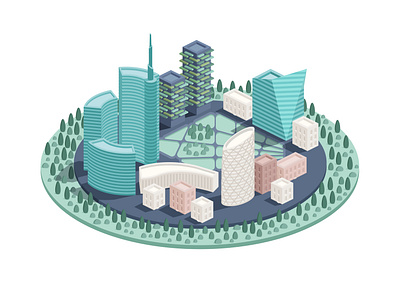 Milano building city city illustration illustration isometric isometric art isometric illustration milan milano skyscraper