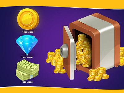 All In One Pack - Money Pack,Coin Pack & Diamonds Pack 2d art concept concept artist logo ui