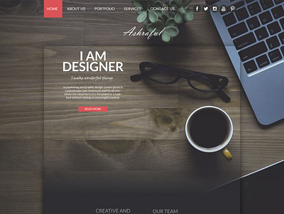 Portfolio Website Design design minimal portfolio design psd design psd template ui ux web