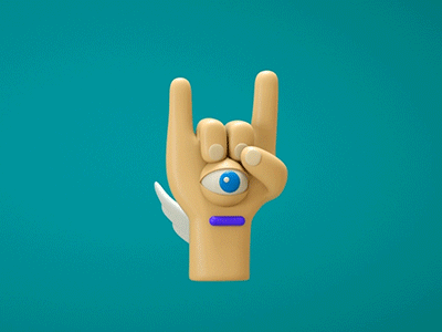 Rock hand roll ! 3d cinema4d dailyrender fun octanerender otoy rock