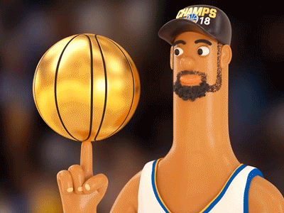 Kevin durant MVP 2018 3d ball basketball character design illustration kevin durant nba