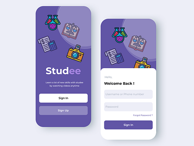 Course App | Studee branding course design figma learning studee study ui uiux