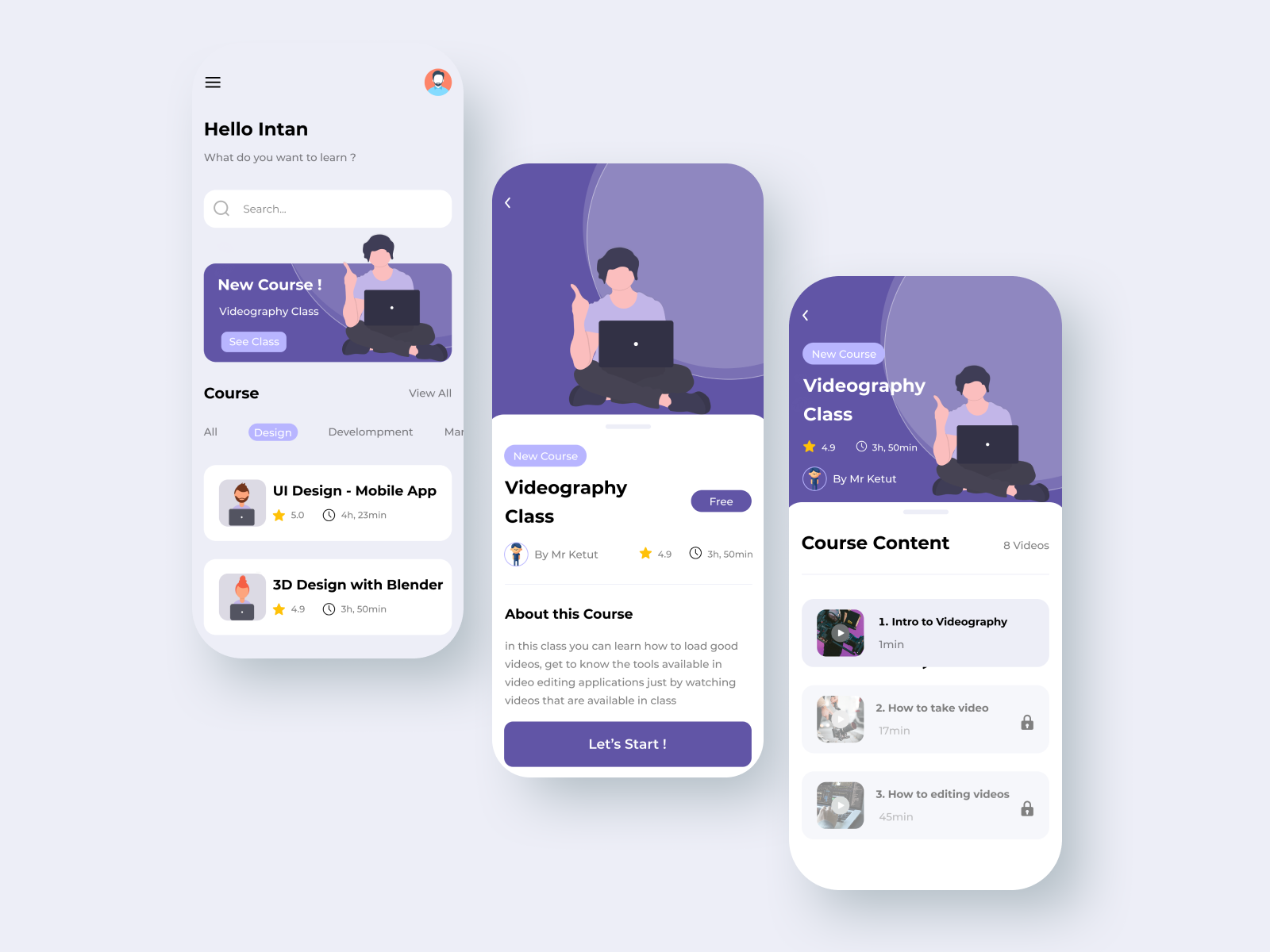 Course App | Studee by Intan Dhamayanti on Dribbble
