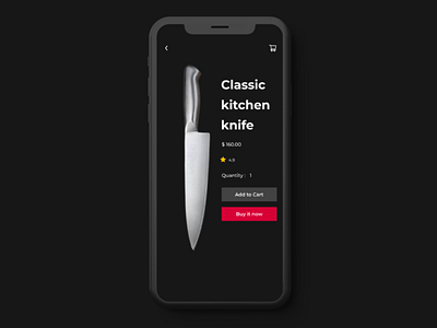 Knife | App Design appdesign darkmode design ecommerce figma webdesign home knife marketplace sales ui uiux ux webdesign