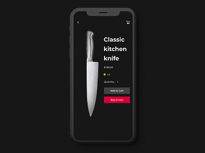 Knife | App Design appdesign darkmode design ecommerce figma webdesign home knife marketplace sales ui uiux ux webdesign