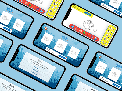 Game App for Gits Game | Mewarnai Ikan design game mobile offline ui uiux ux webdesign