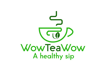 wow tea LOGO for client adobe illustrator design illustration lettermark logo logo design logodesign minimal typography wordmark logo