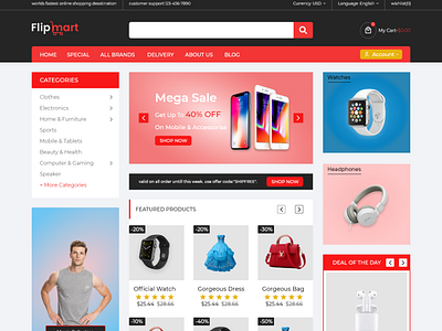 E - Commerce Website Design Using components