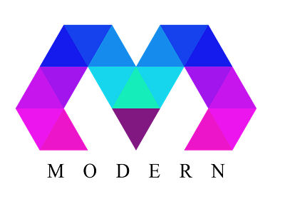 Colorful Abstract M Letter Logo Design.