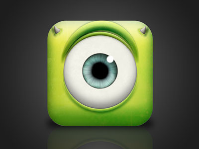 Monster, Inc. iOS Icon disney fun icon inc ios mike monster monster inc pixar wazowski