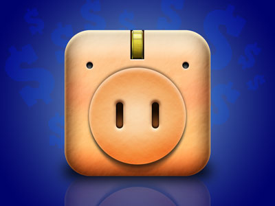 myPig iOS Icon animal app. ios coin farm finance icon my pig piggy