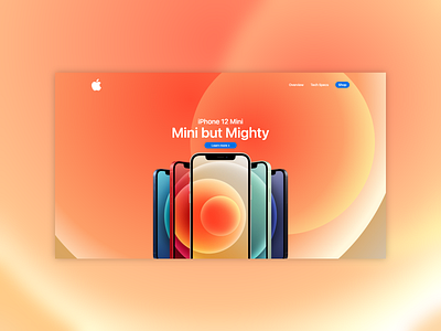 iPhone 12 Mini Orange apple design iphone minimal ui ux web website website concept website design