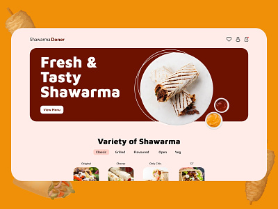 Shawarma Website UI figma minimal ui web website website concept website design
