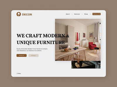 Decor | Furniture Website design figma figmadesign furniture furniture design ui ux web website website concept website design