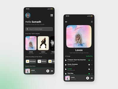 Spotify Redesigned App app ui appdesign design figma spotify spotifyredesign ui uiux design