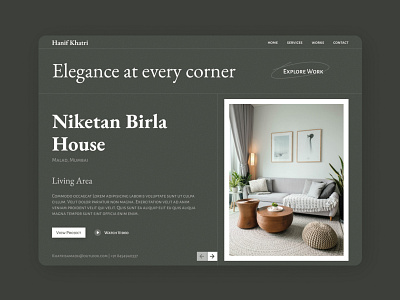 Interior Designer Website design figma ui web website website concept website design