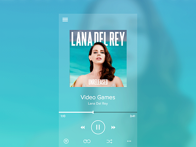 Day 005 - Music Payer daily challenge ios lana del rey music player ui ui design