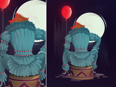 No one wants to play with the clown anymore! adobe photoshop art artist clown dribbble dribbble best shot dribbblers dribbbleweeklywarmup halloween halloween party happy halloween illustraion illustration illustration art illustrator ilustrator trick or treat trick or treat trickortreat