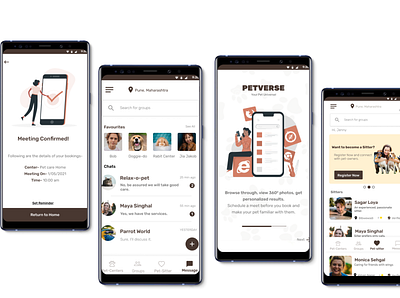 Petverse-UI/UX Case Study app design illustration minimal ui ux