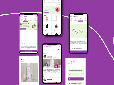 Personal Fragrance Assistant app design illustration minimal ui ux