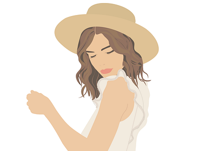 The beauty, Adeline digital illustration digitalart girl character illustration illustration art minimal minimalism minimalistic procreate procreateapp vector