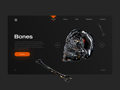 The Skull bones design the skull ui ux web