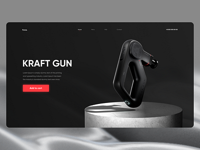 KRAFT GUN branding design massager ui ux web