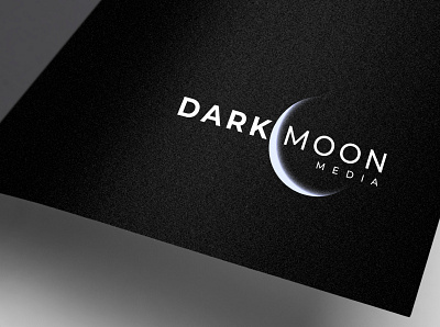 Dark Moon Logo logo design media logo moon moon logo