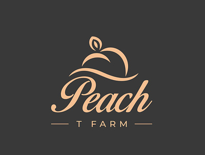 Peach Farm Logo farm logo logo design peach logo