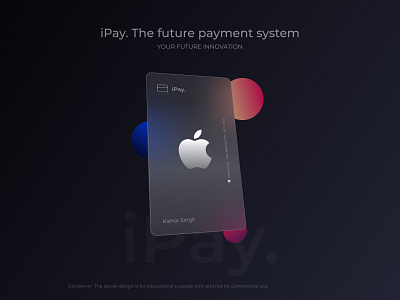 iPay card design glass effect payment system