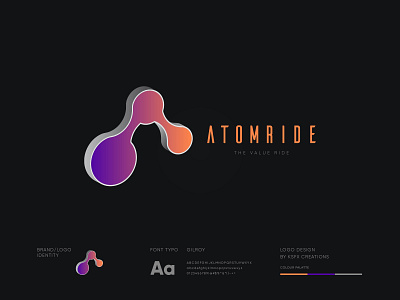 AtomRide Logo logo logo design ride ride sharing rideshare transportation