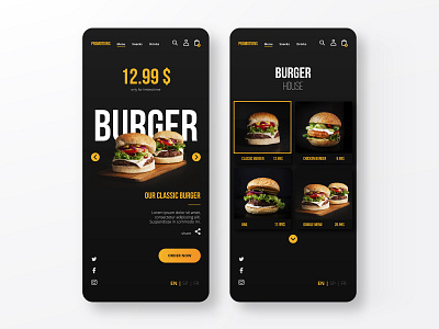 Food Ordering App app design food app ordering app restaurant ui ux