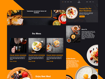 Food Corner design food restaurant ui ux website