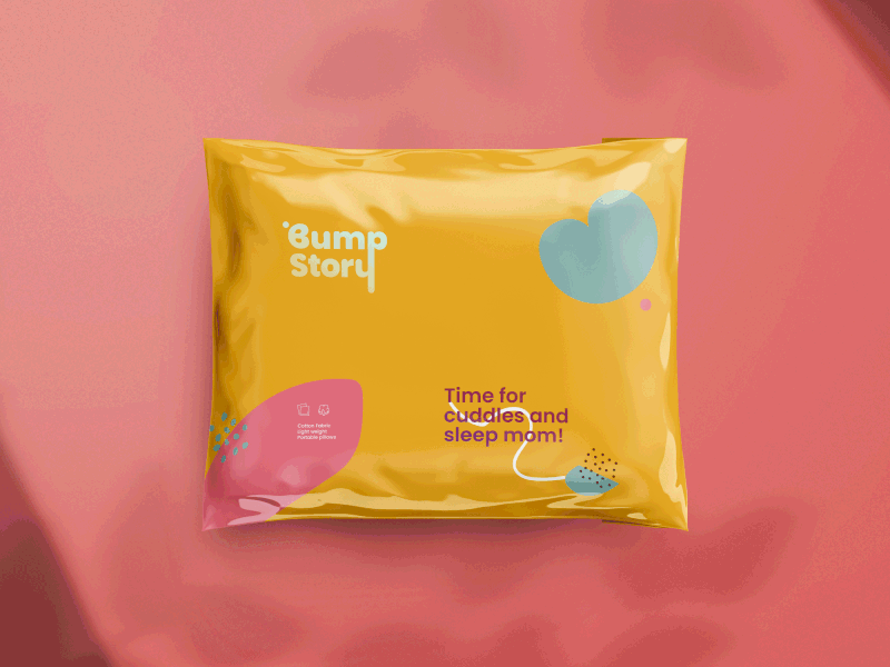 Bump Story 3d branding cuddles design diapers logo modeling packaging