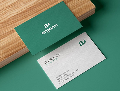 Arganic Oils brand branding business card design identity logo