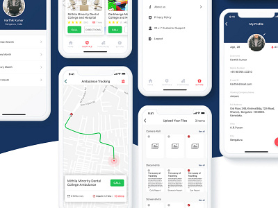 Ambulance Locator ambulance app application booking design mobile ui ux