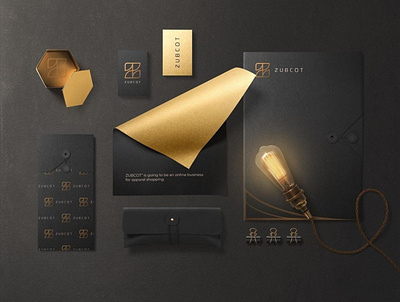Zubcot apparel brand branding business card design envelope head kit kits leaflet letter logo online package