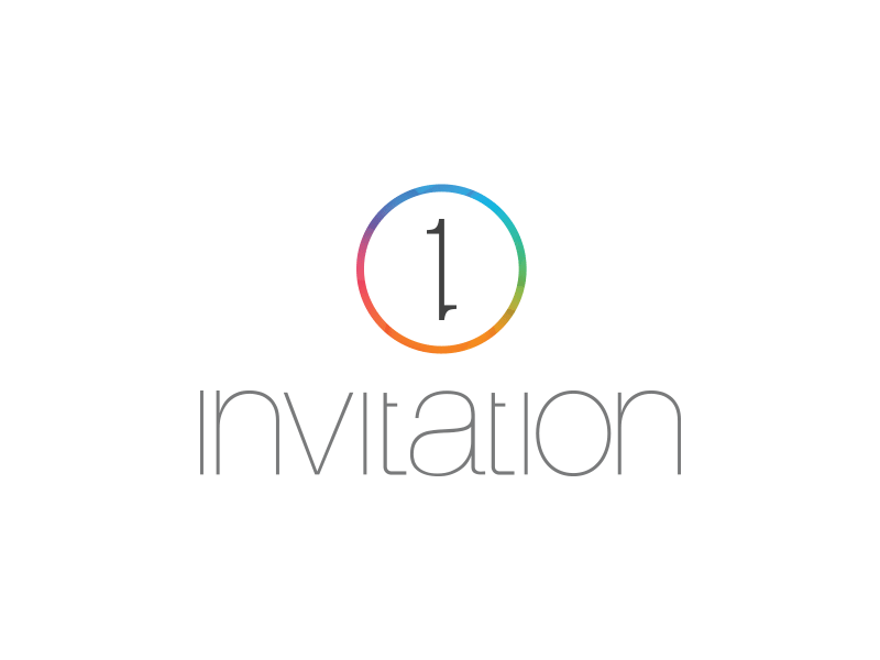 One Dribbble Invitation 1 ambigram animation dribbble invitation dribbble invite invitation invite one rainbow ring spectrum typography